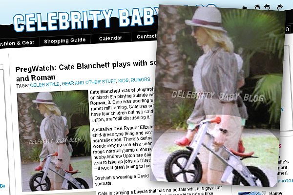 "Cate Blanchett plays with sons Dashiell and Roman" Celebrity Baby