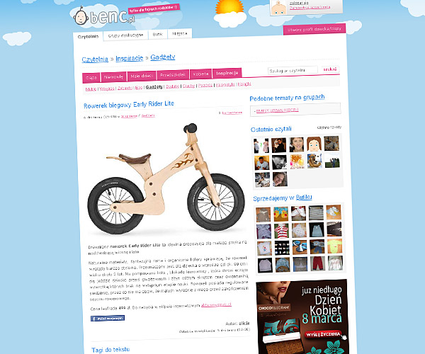 Rowerek biegowy Early Rider Lite | benc.pl - serwis społecznościowy dla rodziców i ich dzieci