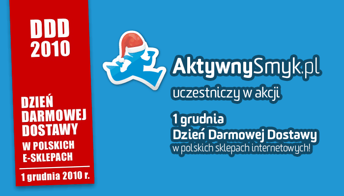 1 grudnia Dniem Darmowej Dostawy w sklepie AktywnySmyk.pl