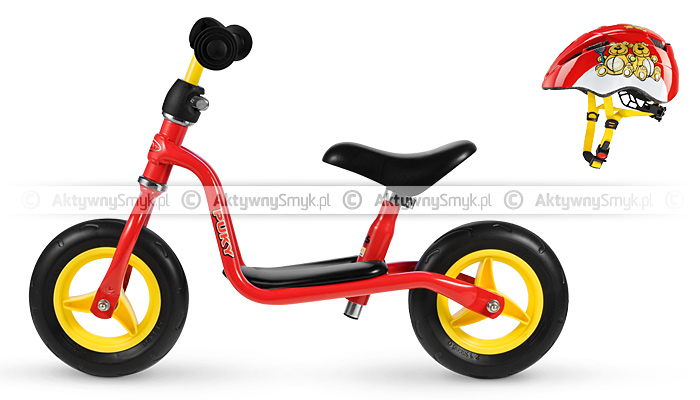 Rowerek biegowy Puky LR M czerwony + kask rowerowy Uvex Kid 2 Bears